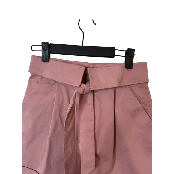 2/$30 ZARA XS Pink/Mauve High-Waisted Shorts Belted Waist & Pockets - Picture 5 of 15